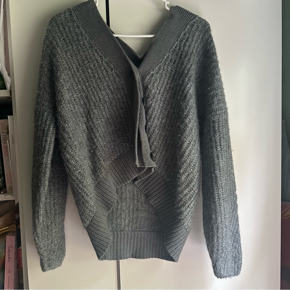 Urban Outfitters Button Up Crop Off the Shoulder Cardigan